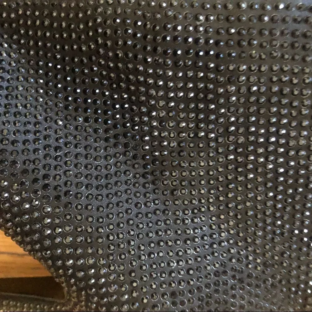 Report Signature Blk RhineStone Platform Boot 8.5